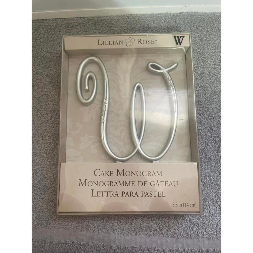 Lillian Rose Cake Monogram‎ Letter W Cake Topper